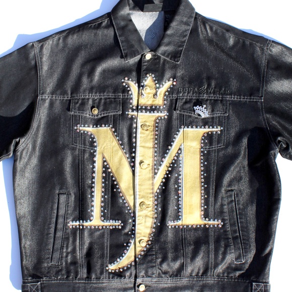 Custom Hand Painted MICHAEL JACKSON Jacket with Swarovski Crystals, 1 of 1 - Picture 3 of 4